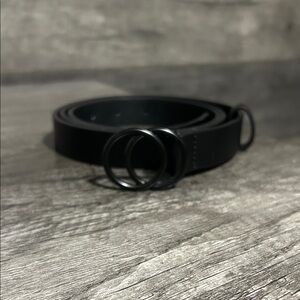 Black Leather Belt 48”